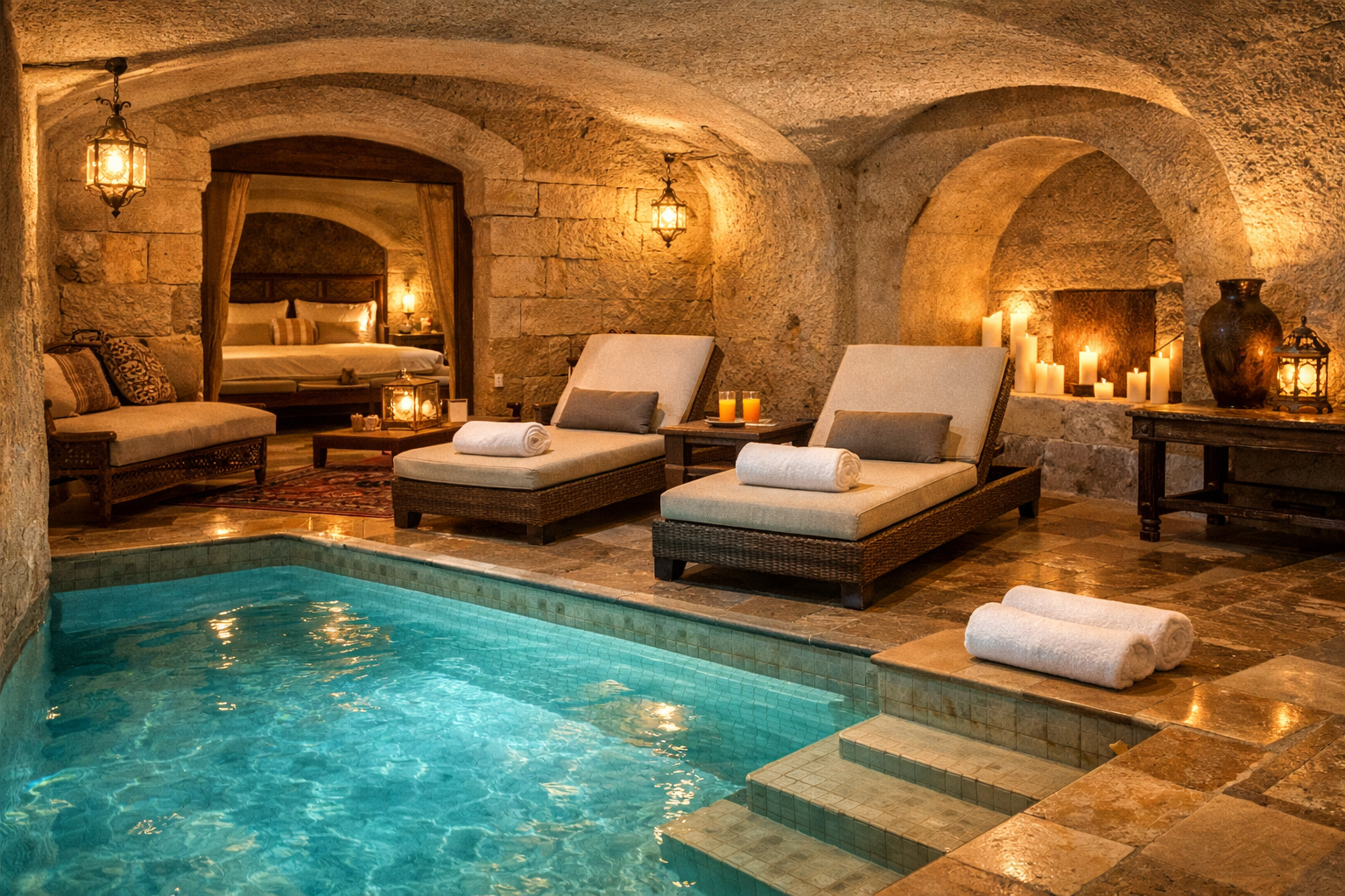 Pool cave suite